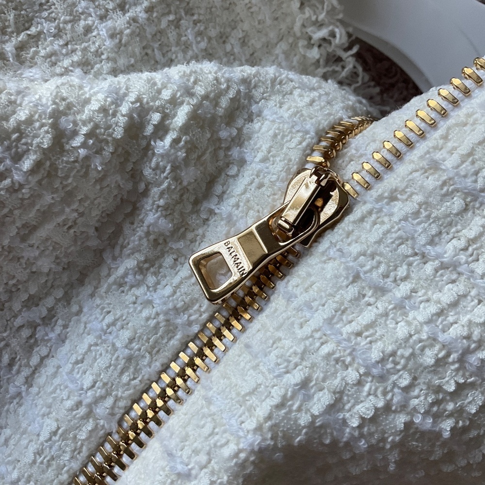 BALMAIN Sleeveless Tweed Dress - Picture 7 of 9